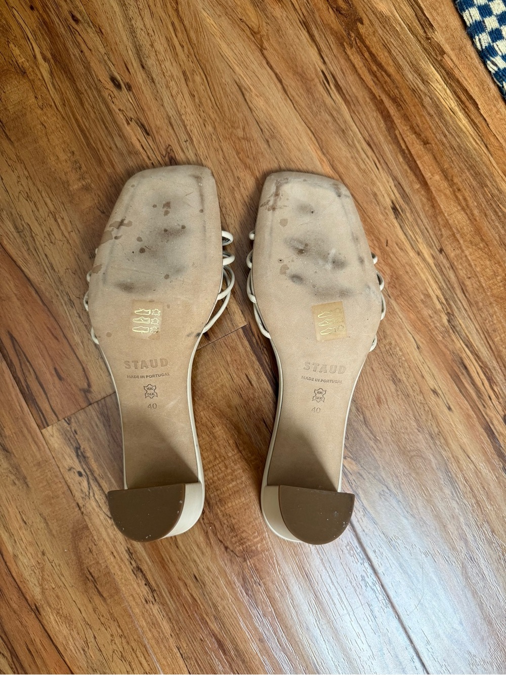 Staud Pippa Off-White Cream Leather Strappy Heel Bride Wedding - Picture 5 of 6